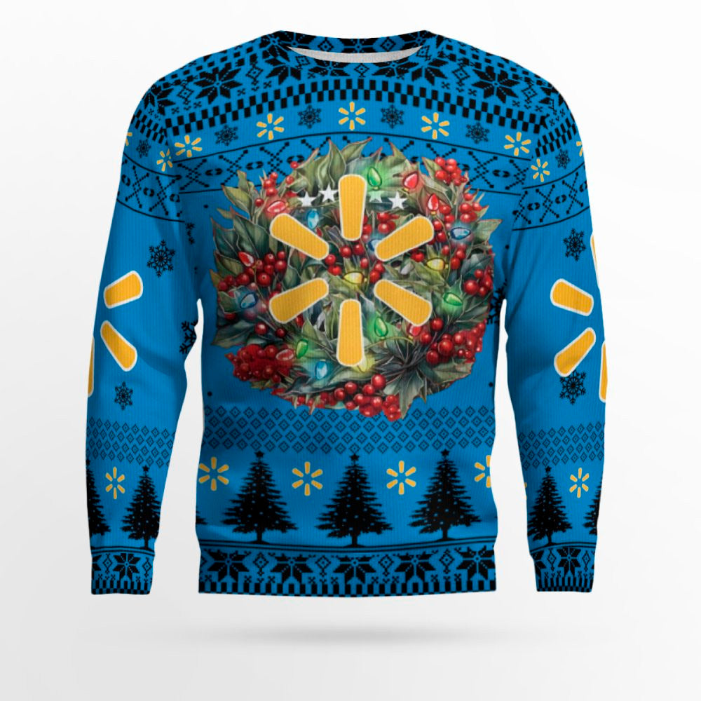 Christmas 2024 Walmart Logo Ugly Christmas Sweater – Moonbestprint