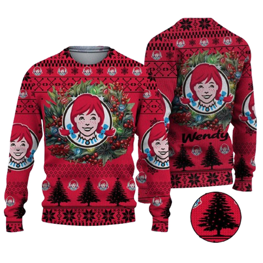 Christmas 2024 Wendy's Logo Ugly Christmas Sweater – Moonbestprint