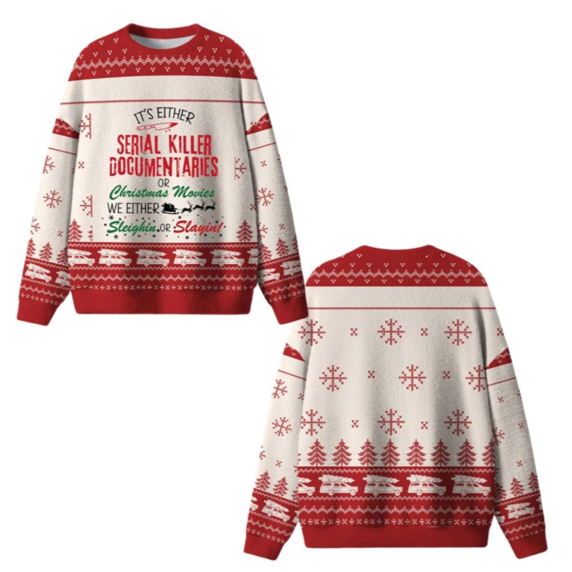Christmas And Murder Ugly Sweater 2026 Christmas - Moonbestprint