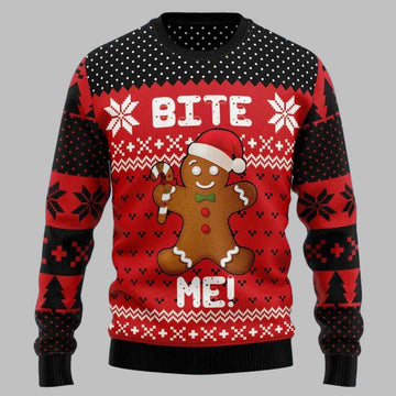 Christmas Bite Me Ugly Christmas Sweater – Moonbestprint