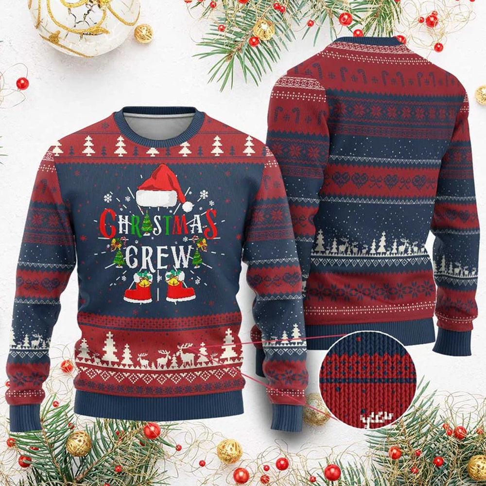 Christmas Crew Ugly Christmas Sweater - Moonbestprint