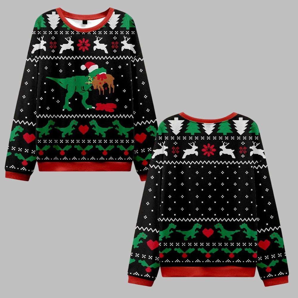 Christmas Dinosaur Ugly Sweater 2026 Christmas - Moonbestprint
