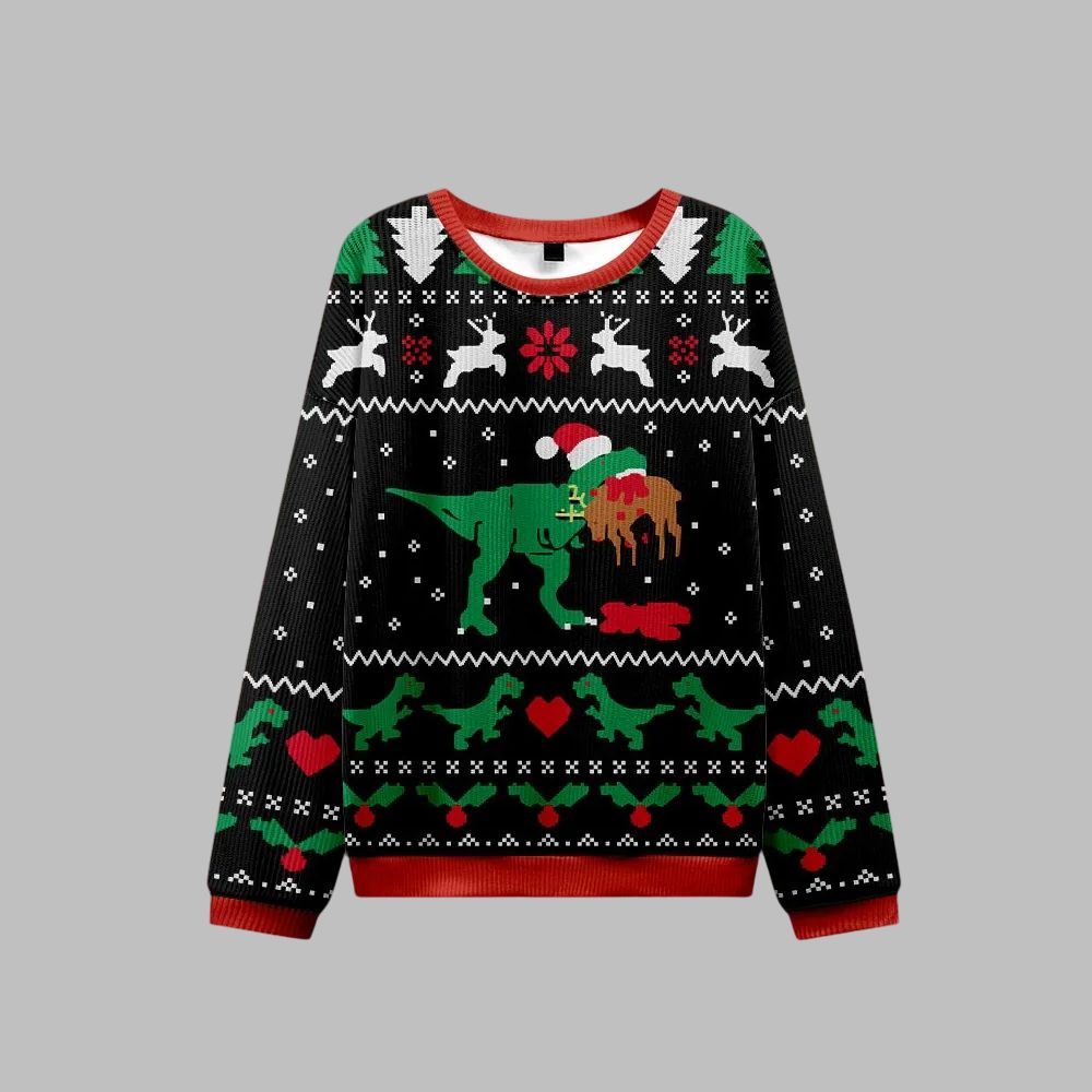 Christmas Dinosaur Ugly Sweater 2026 Christmas - Moonbestprint