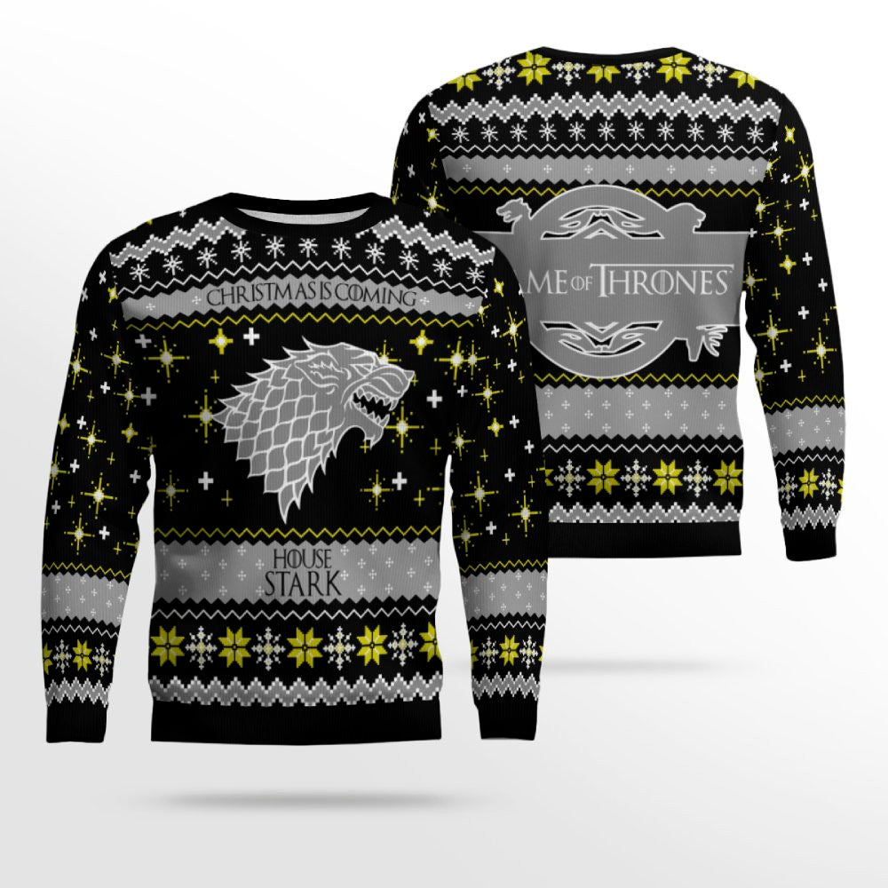 Christmas Is Coming House Stark Game Of Thrones Ugly Christmas Sweater – Moonbestprint