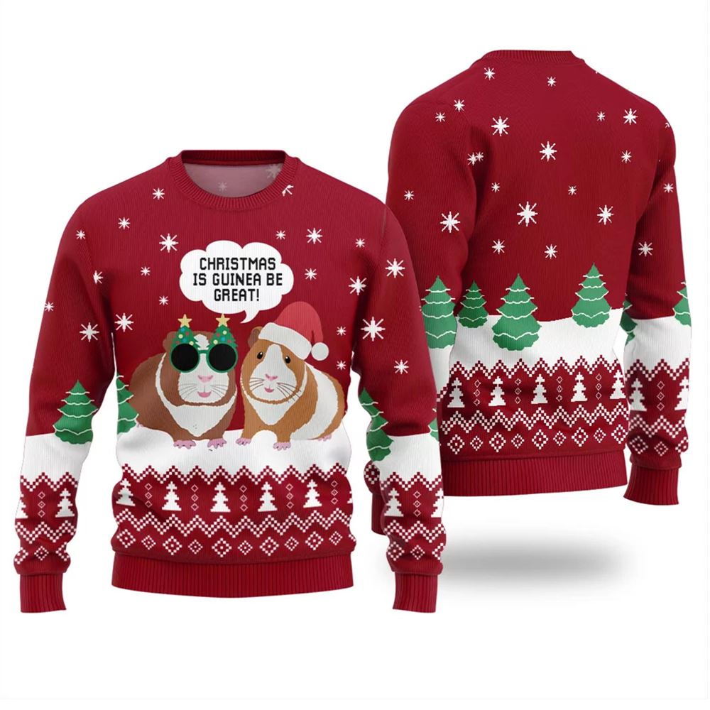 Christmas Is Guinea Be Great Ugly Holiday Sweater - Moonbestprint