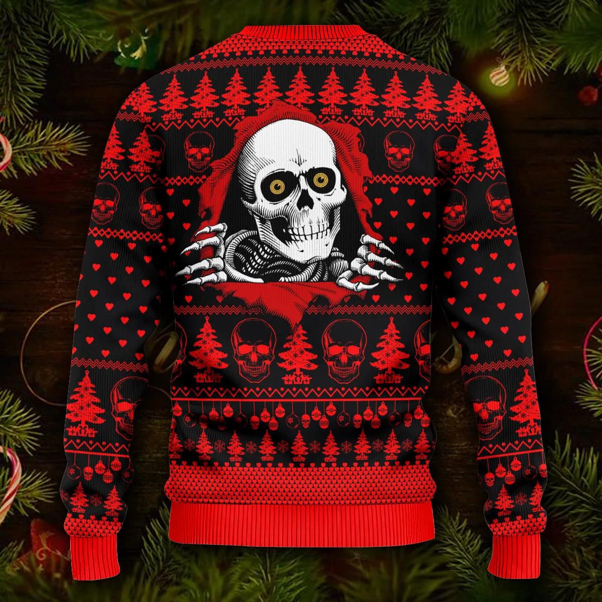 Christmas Skull Inside Me Skull Custom Ugly Christmas Sweater Moonbestprint