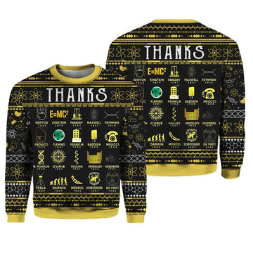 Christmas Thanks Science Ugly Christmas Sweater - Moonbestprint