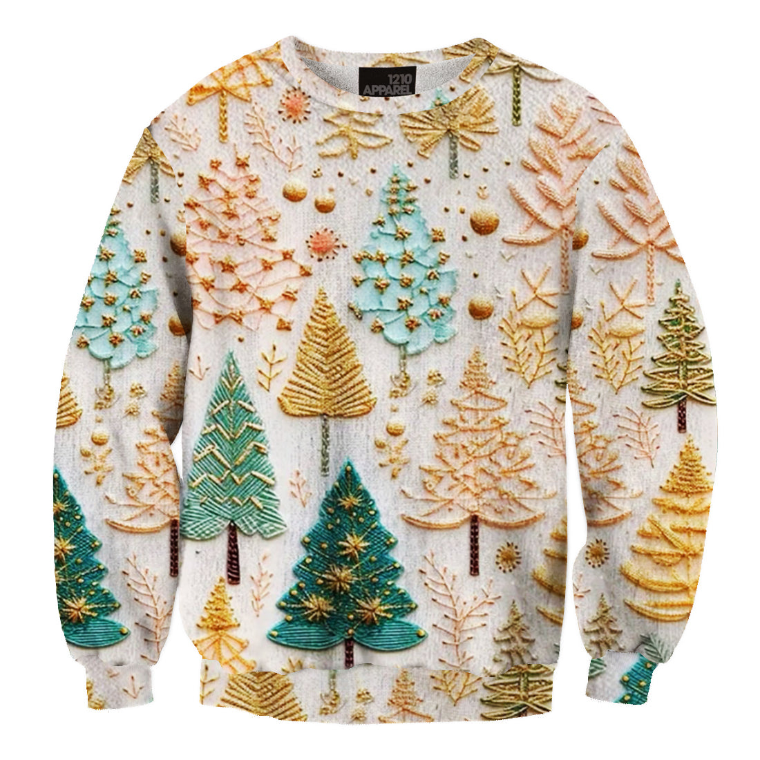 Christmas Tree Print Ugly Christmas Sweater - Moonbestprint