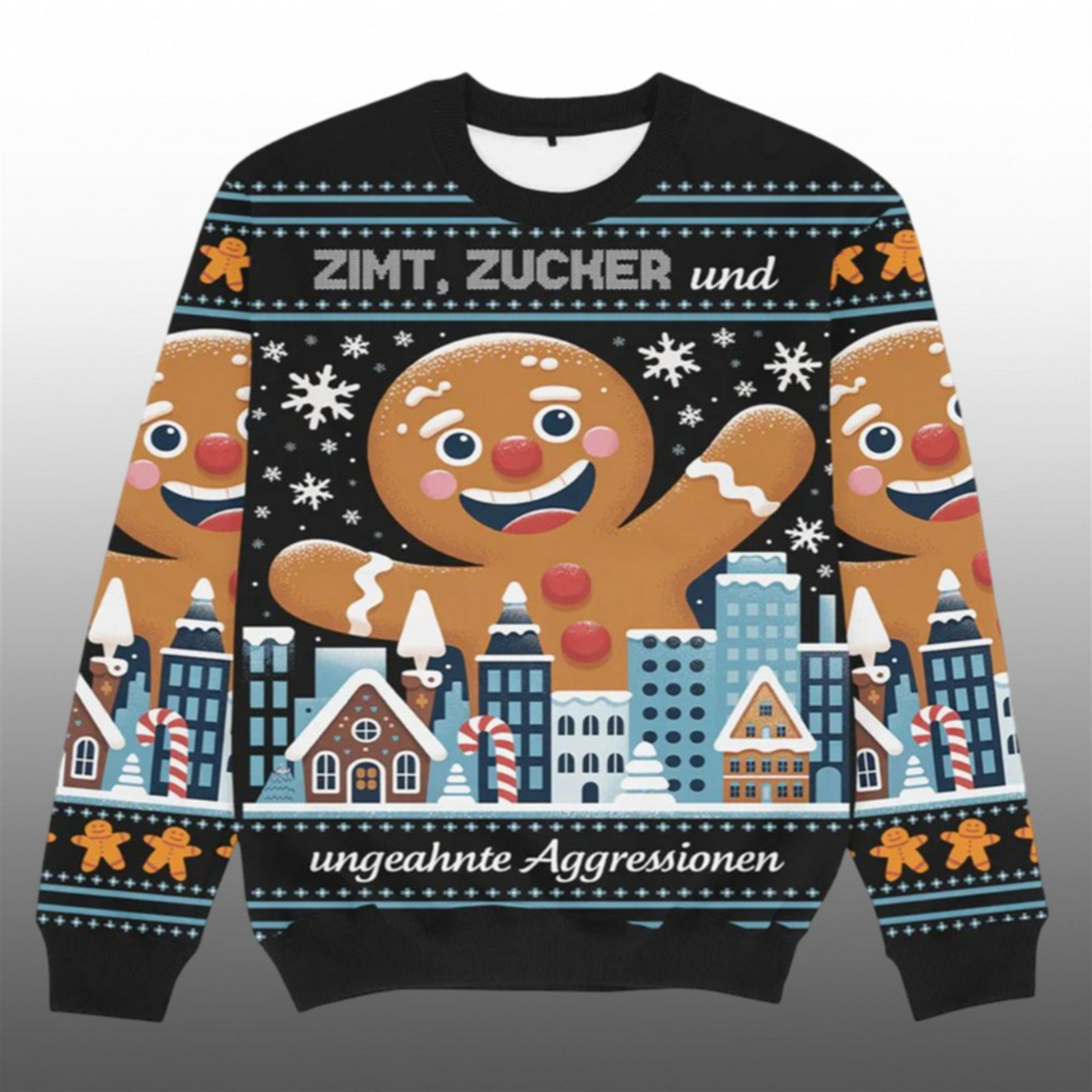 Christmas Zimt Zucker und Aggressionen Ugly Christmas Sweater 2025 – Moonbestprint