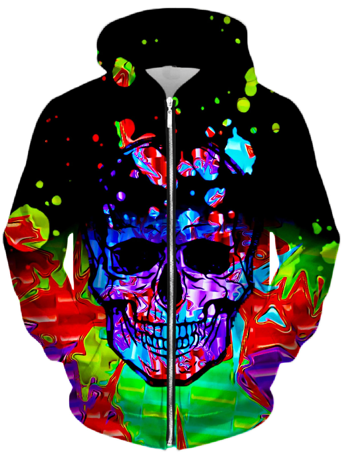 Chromatic Unisex Zip-Up Hoodie -Moonbestprint