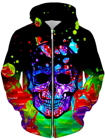 Chromatic Unisex Zip-Up Hoodie -Moonbestprint