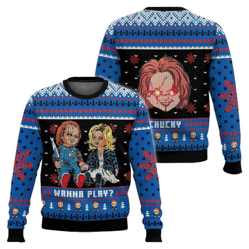 Chucky And Tiffany Ugly Christmas Sweater – Moonbestprint