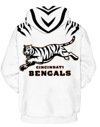 Cincinnati Bengals 3D White Hoodie, NFL Hoodie Moonbestprint