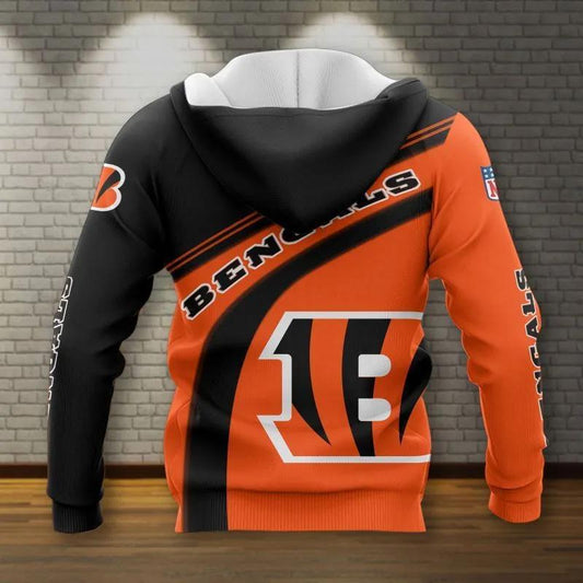 Cincinnati Bengals All Over Print Hoodie, NFL Hoodie Moonbestprint