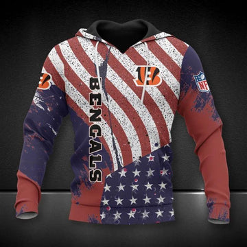 Cincinnati Bengals American Flag All Over Print Hoodie 1, NFL Hoodie Moonbestprint