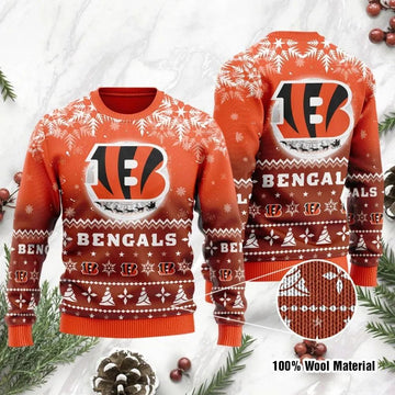 Cincinnati Bengals American Football Ugly Christmas Sweater, NFL Christmas Sweater Moonbestprint