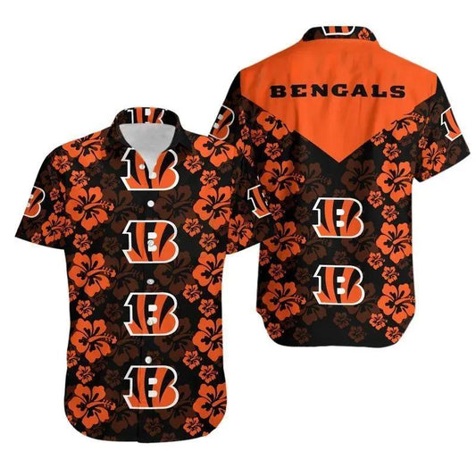 Cincinnati Bengals Flowers Hawaii Shirt Summer Collection, NFL Hawaiian Shirt Moonbestprint