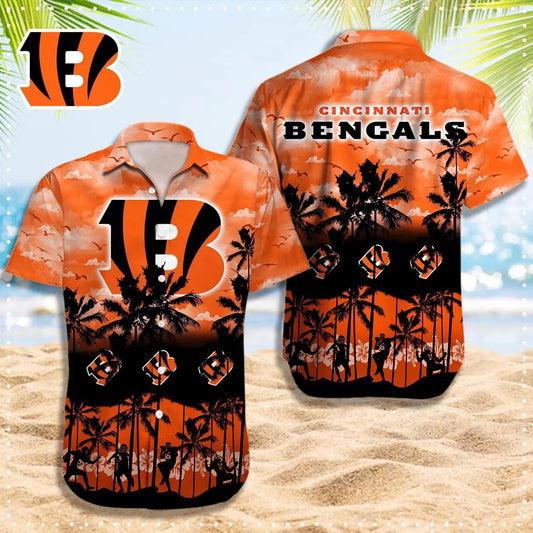 Cincinnati Bengals Hawaiian Shirt, NFL Hawaiian Shirt Moonbestprint