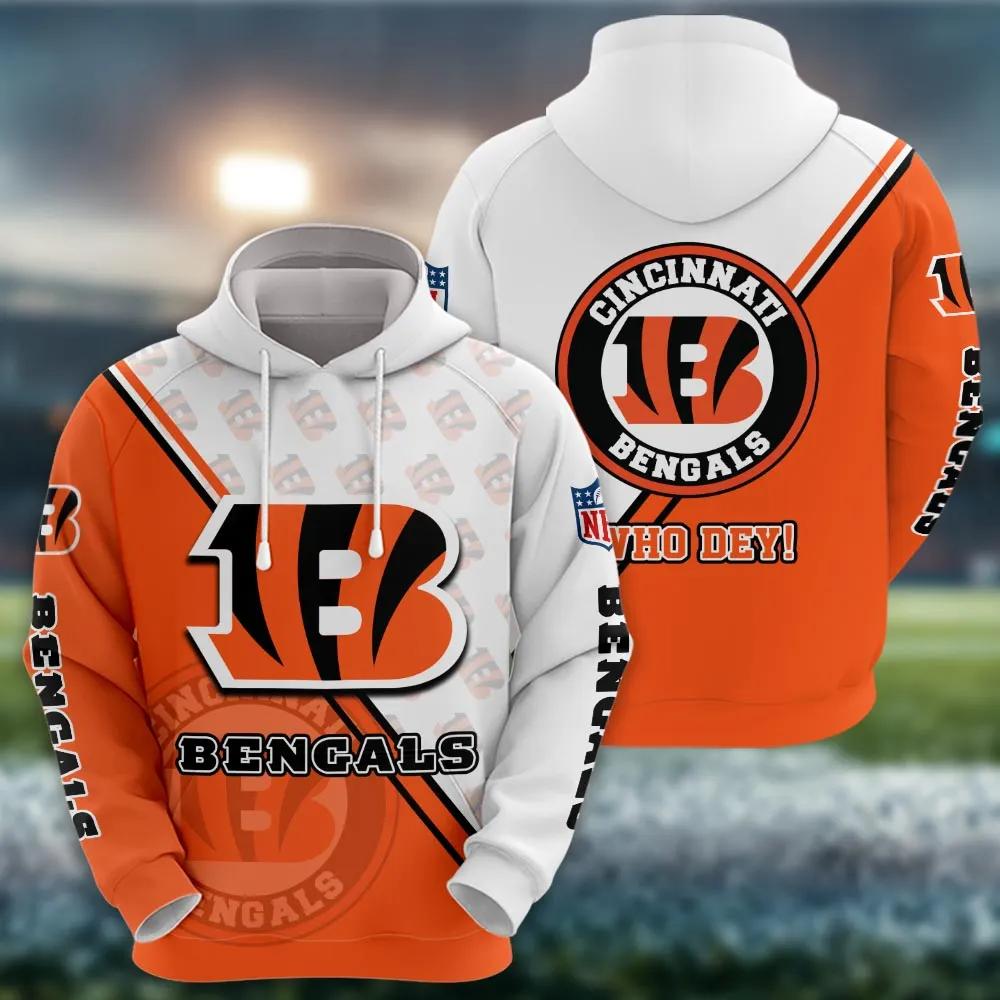 Cincinnati Bengals Logo 3D Hoodie, NFL Hoodie Moonbestprint