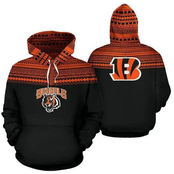 Cincinnati Bengals Maori Tattoo 3D Hoodie, NFL Hoodie Moonbestprint