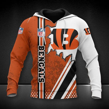 Cincinnati Bengals NFL All Over Print Hoodie, NFL Hoodie Moonbestprint