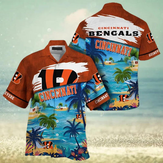 Cincinnati Bengals NFL Beach Summer Hawaiian Shirt, NFL Hawaiian Shirt Moonbestprint