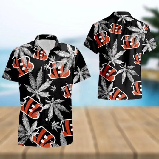 Cincinnati Bengals NFL Black Summer Hawaiian Shirt, NFL Hawaiian Shirt Moonbestprint