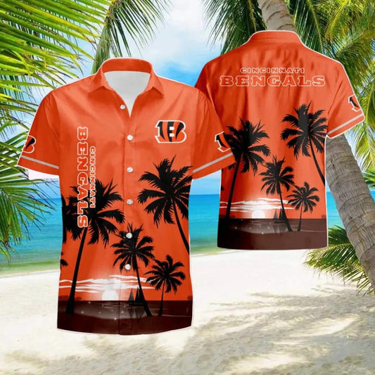 Cincinnati Bengals NFL Coconut Night Moon Summer Hawaiian Shirt, NFL Hawaiian Shirt Moonbestprint