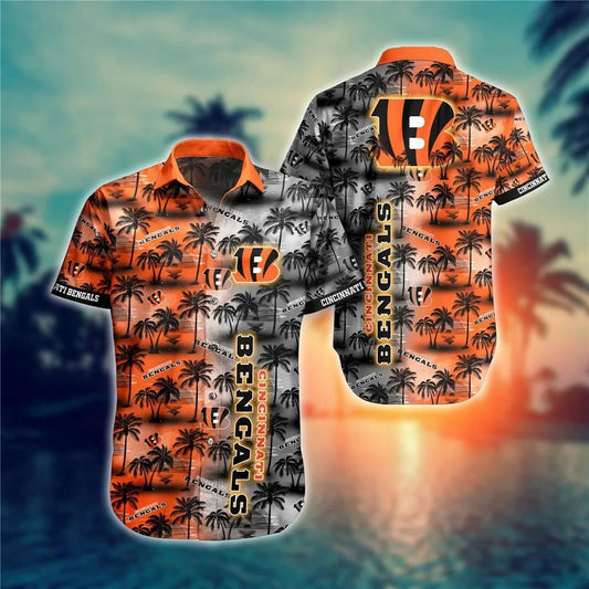 Cincinnati Bengals NFL Flower Gift For Summer Hawaiian Shirt, NFL Hawaiian Shirt Moonbestprint