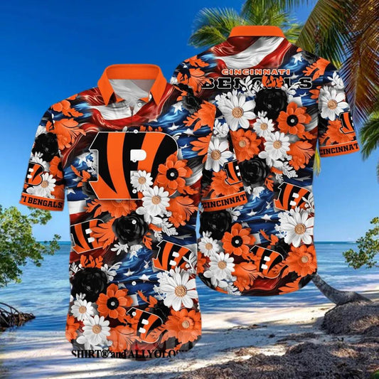Cincinnati Bengals NFL Independence Day Hawaiian Shirt, NFL Hawaiian Shirt Moonbestprint
