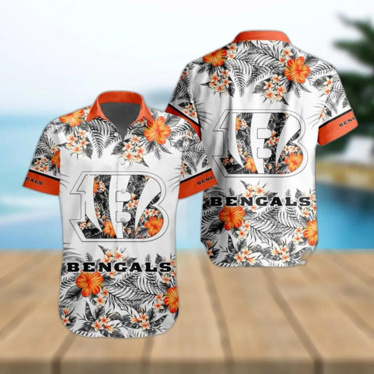 Cincinnati Bengals NFL Special Floral Tropical Team Hawaiian Shirt, NFL Hawaiian Shirt Moonbestprint