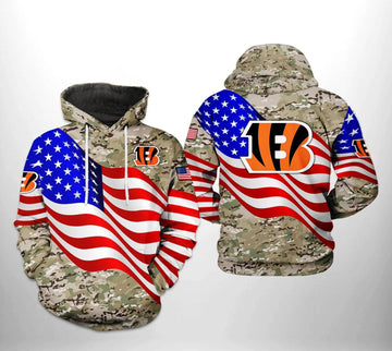 Cincinnati Bengals NFL US Flag Camo Veteran Anniversary 3D Hoodie, NFL Hoodie Moonbestprint