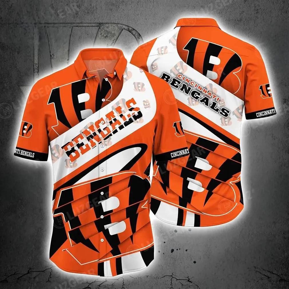 Cincinnati Bengals Nfl Beach Shirt For Sports Best Fans This Summer Nfl Hawaiian Shirt, NFL Hawaiian Shirt Moonbestprint