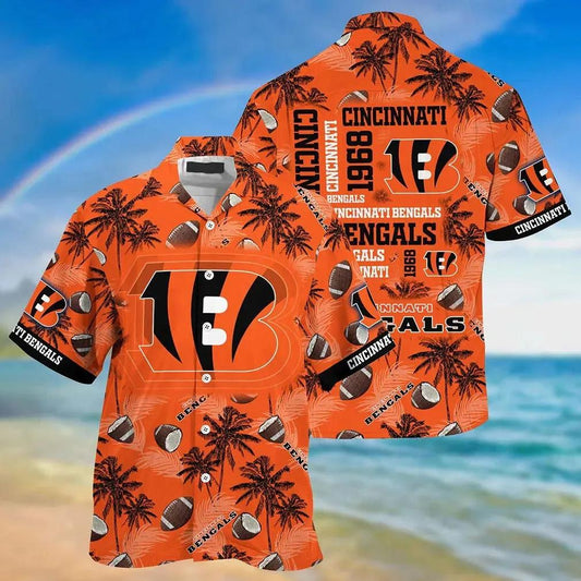 Cincinnati Bengals Nfl Beach Shirt New Gift For Summer Hawaiian Shirt, NFL Hawaiian Shirt Moonbestprint