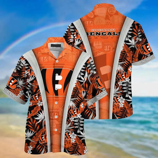 Cincinnati Bengals Nfl Beach Summer Hawaiian Sas Gifts For Sports Football Fans, NFL Hawaiian Shirt Moonbestprint