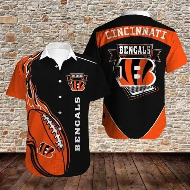 Cincinnati Bengals Nfl Gift For Fan Football Graphic Print Short Sleeve Hawaiian Shirt 2, NFL Hawaiian Shirt Moonbestprint