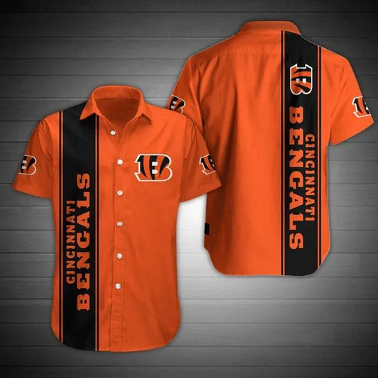 Cincinnati Bengals Nfl Gift For Fan Football Graphic Print Short Sleeve Hawaiian Shirt, NFL Hawaiian Shirt Moonbestprint
