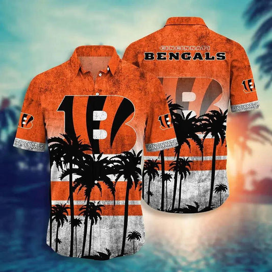 Cincinnati Bengals Nfl Hawaiian Sas Tropical Pattern Graphic New Collection Summer Gift For Fan Nfl, NFL Hawaiian Shirt Moonbestprint
