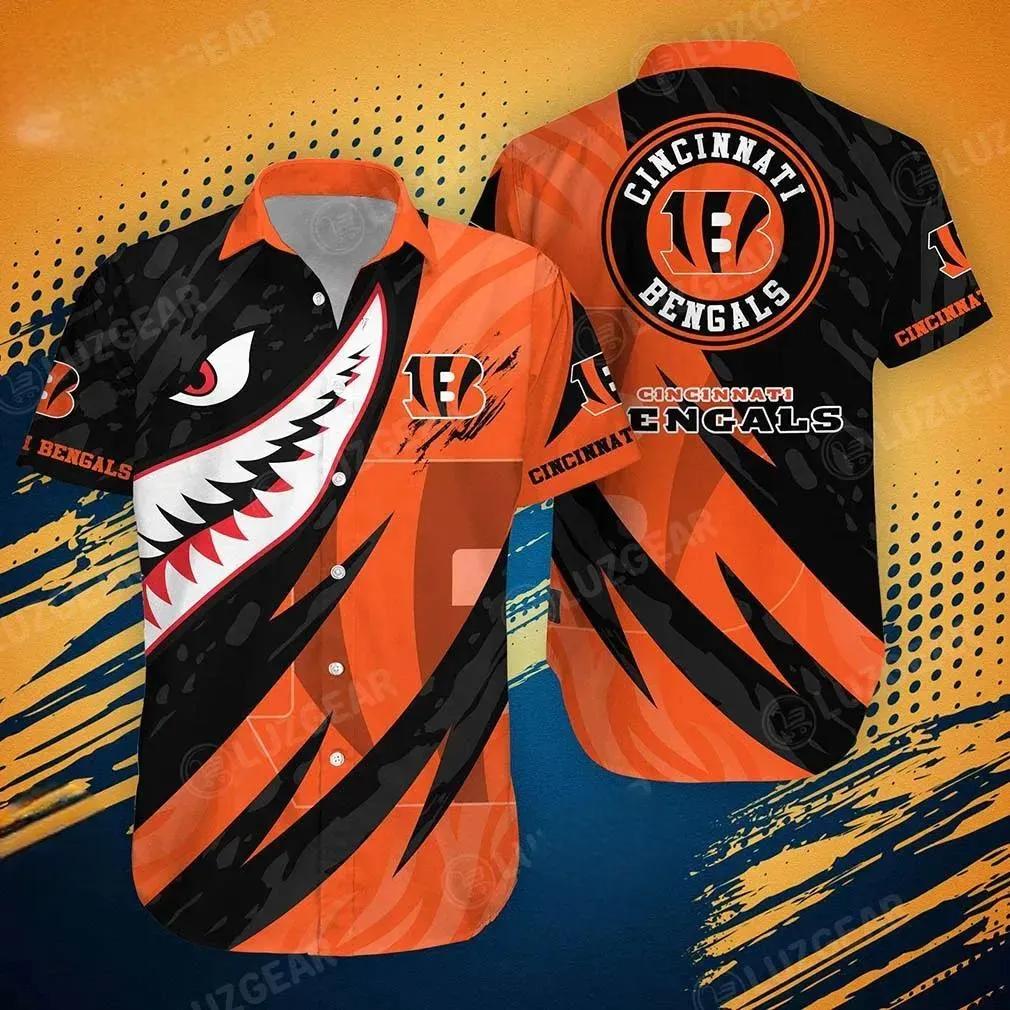 Cincinnati Bengals Nfl Hawaiian Shirt Graphic 3D Printed New Trends Summer For Fan Nfl, NFL Hawaiian Shirt Moonbestprint