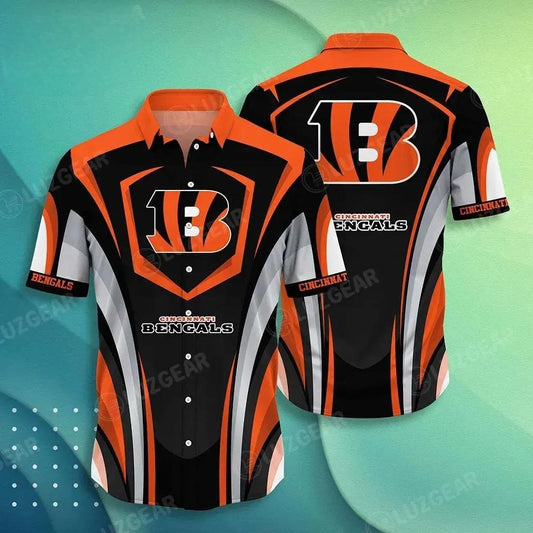 Cincinnati Bengals Nfl Hawaiian Shirt New Collection Trends Summer Best Gift For Sports Fans, NFL Hawaiian Shirt Moonbestprint