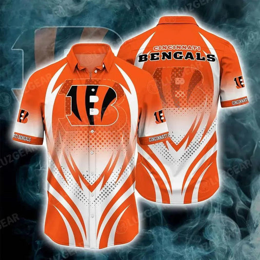 Cincinnati Bengals Nfl Hawaiian Shirt Short Style Hot Trending Summer For Awesome Fans, NFL Hawaiian Shirt Moonbestprint
