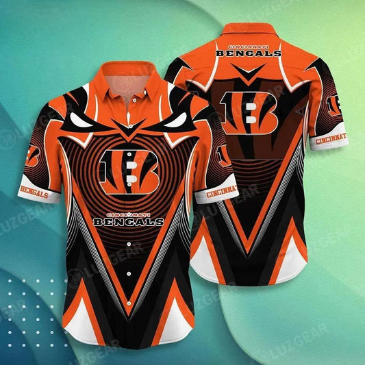 Cincinnati Bengals Nfl Hawaiian Shirt Short Style New Hot Trending Summer Best Gift For Men Women, NFL Hawaiian Shirt Moonbestprint