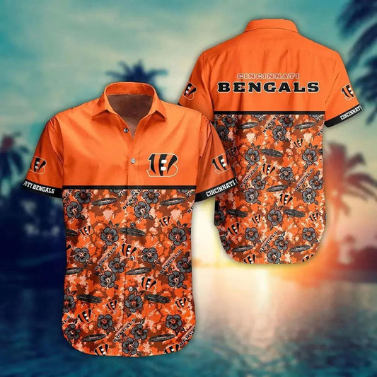 Cincinnati Bengals Nfl Style Trending Summer Hawaiian Shirt, NFL Hawaiian Shirt Moonbestprint