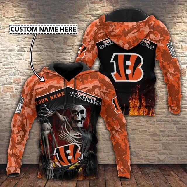 Cincinnati Bengals Personalized Hoodie, NFL Hoodie Moonbestprint