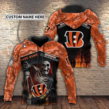 Cincinnati Bengals Personalized Hoodie, NFL Hoodie Moonbestprint