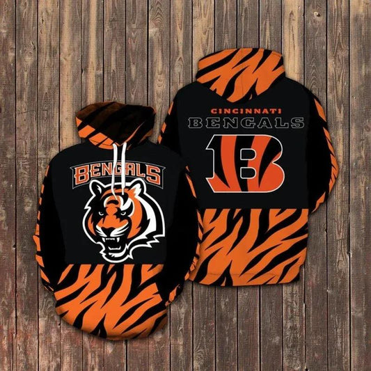 Cincinnati Bengals Tiger - Hoodie 3D, NFL Hoodie Moonbestprint