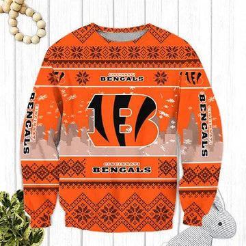 Cincinnati Bengals Ugly Christmas Sweater, NFL Christmas Sweater Moonbestprint