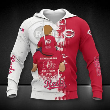 Cincinnati Reds Dad And Son All Over Print Apparel 1, MLB Hoodie Moonbestprint