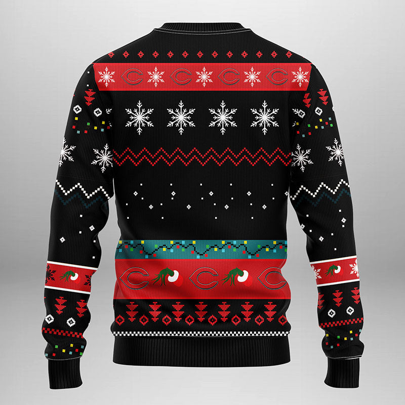 Cincinnati Reds Funny Grinch Ugly Christmas Sweater, Grinch Xmas Sweater Moonbestprint