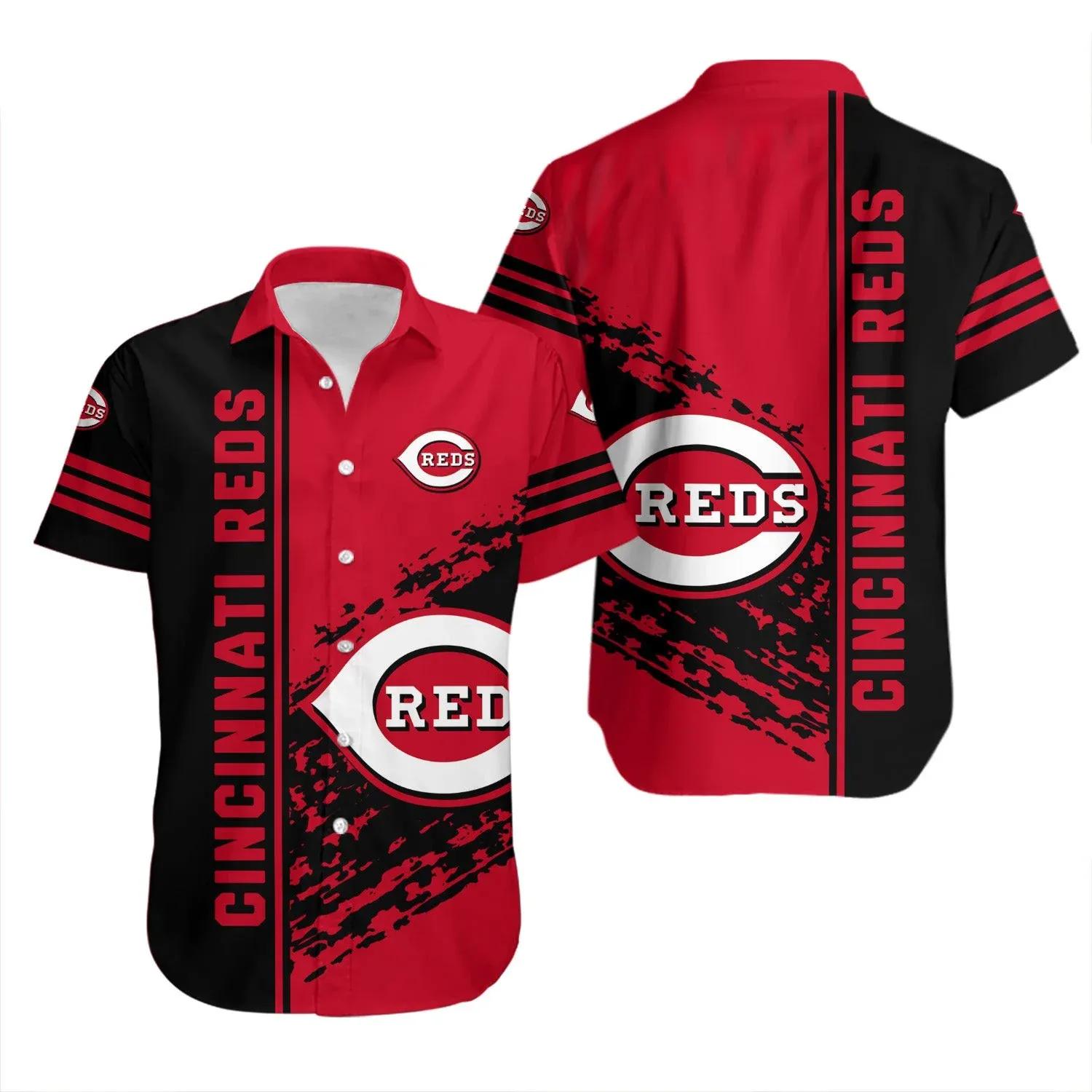 Cincinnati Reds Hawaiian Shirt Quarter Style - MLB, MLB Hawaiian Shirt Moonbestprint